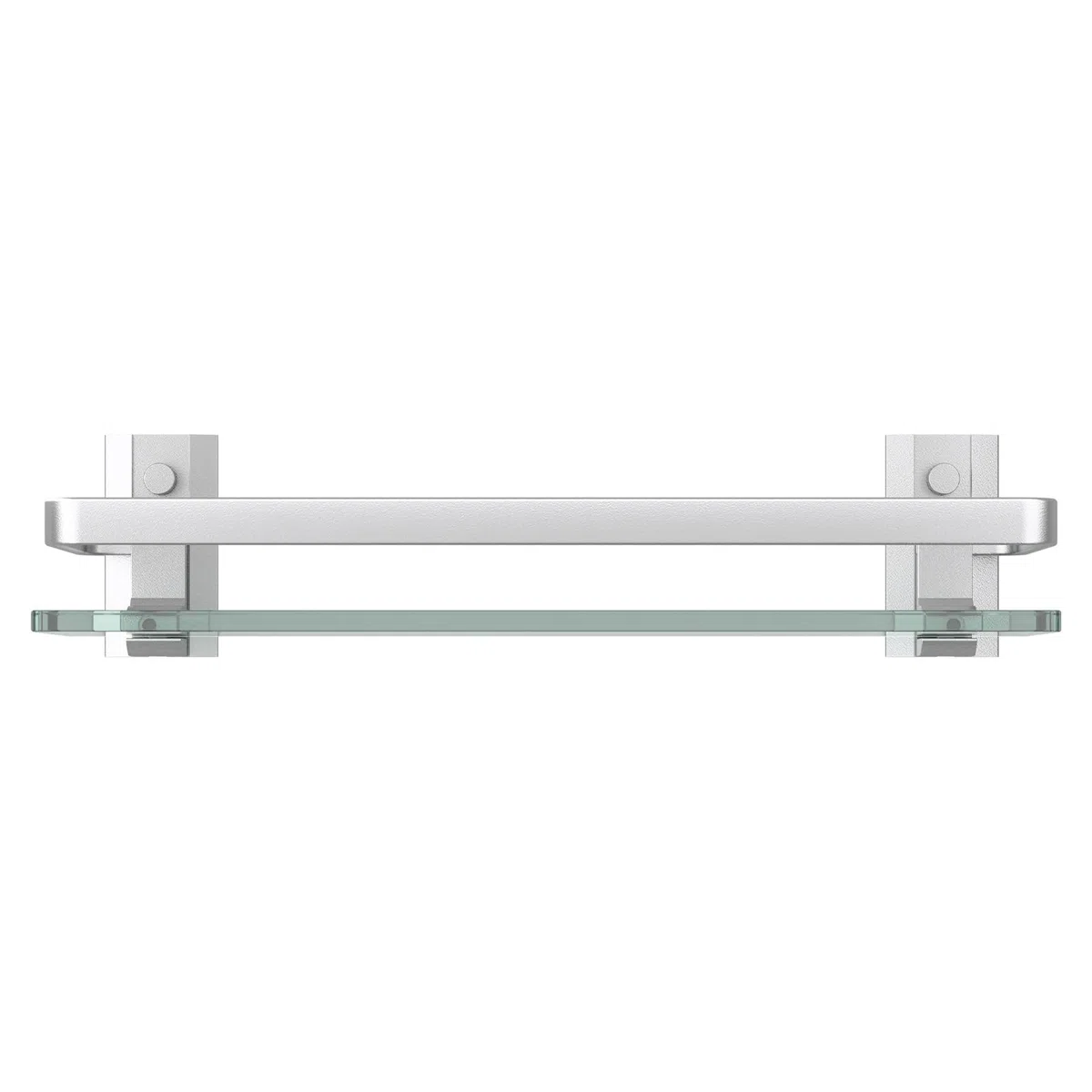Danpoo Étagère Murale en Verre Tablette Salle de Bain,étagères murales en Verre trempé de 6 mm d'épaisseur pour Salle de Bain avec Support en Aluminium, Organiseur de shampooing, argenté
