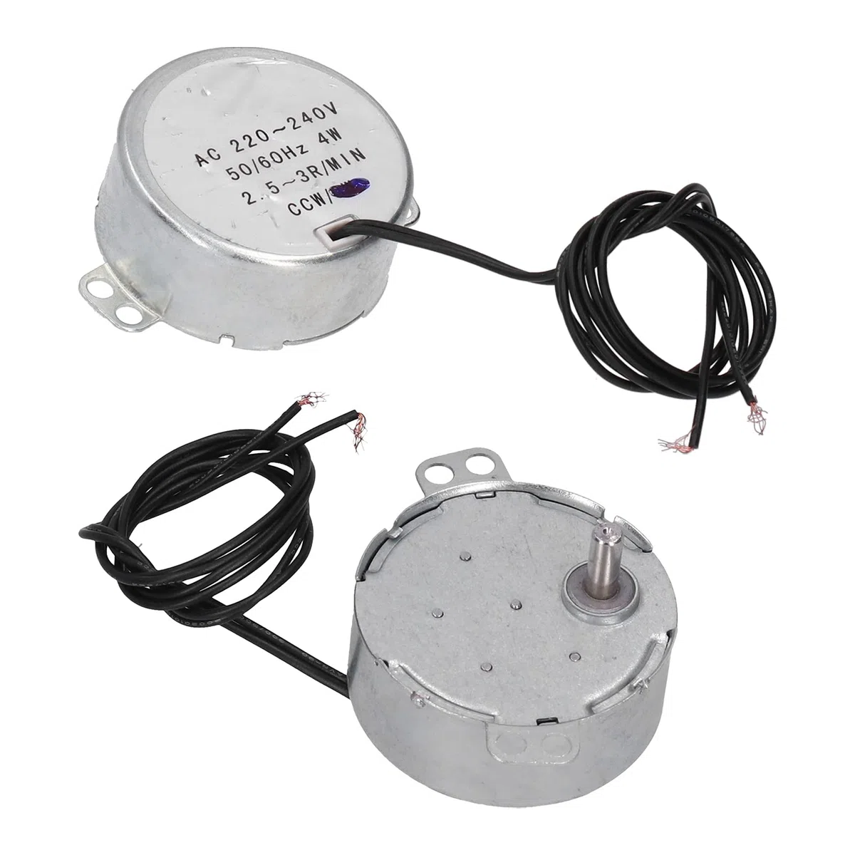 Micro Moteur Moteur Synchrone AC Aluminium Laiton TYC 50 220 240 V 2,5 3RPM 4W CCW Faible Bruit Couple Élevé Vitesse Constante pour Support d'affichage de Plateau Tournant de Chauffage de