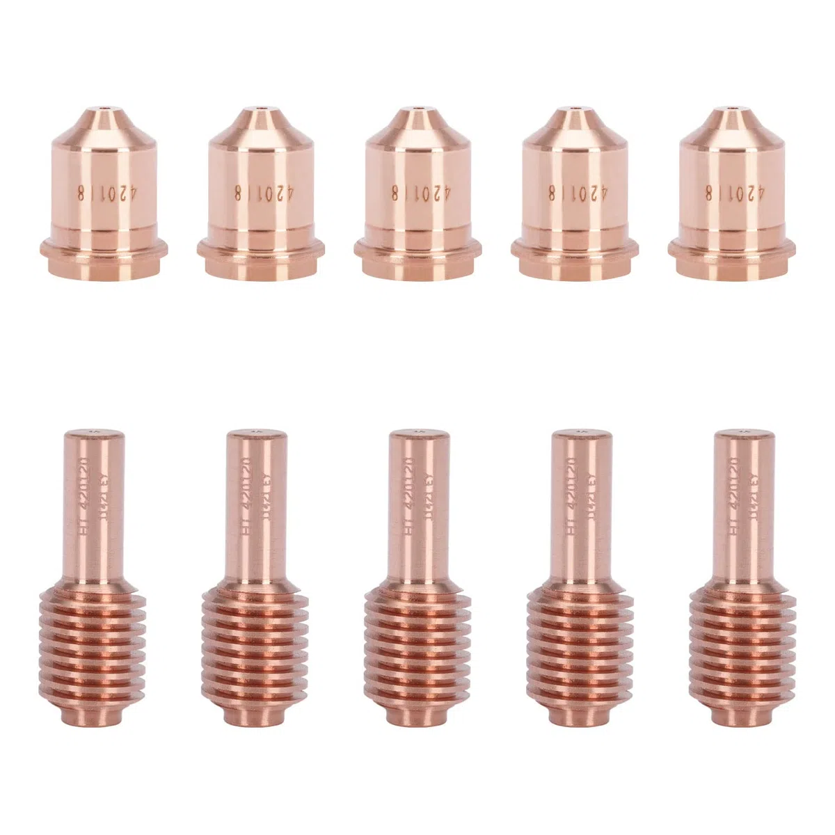 Lot de 5 électrodes 420120 - 5 buses 420118 pour PMX 30XP - consommables de coupe standard plasma