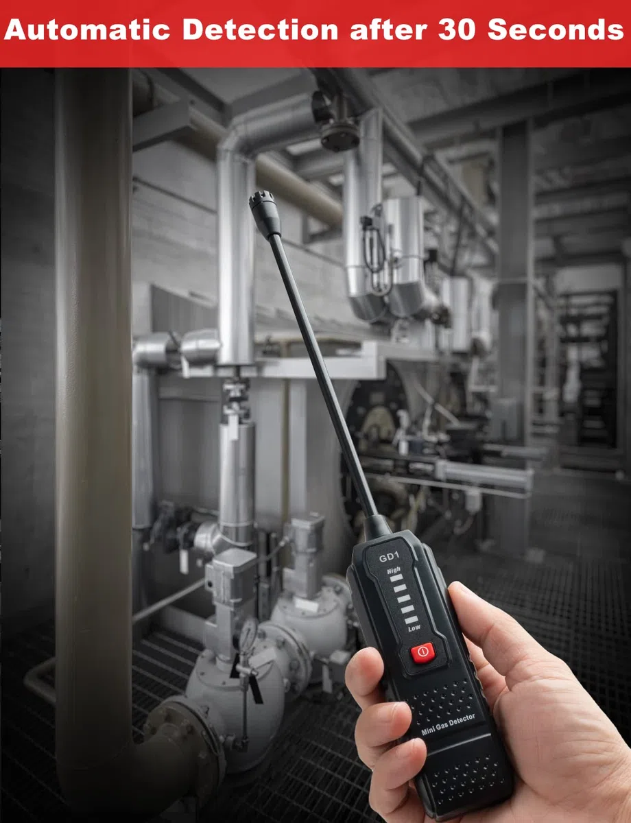Détecteur de Gaz Naturel, Détecteur de Fuite Naturel Gas/Méthane/Propane/Butane/GPL/GNL, Portable Détecteur de Gaz mit Allarme Sonore Fur Maison, Cuisin, Camping Car