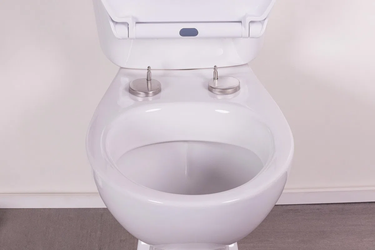 Abattant WC blanc universel clipsable/nettoyage facile - lunette de toilettes Thermodur frein de chute forme O NOYON & THIEBAULT