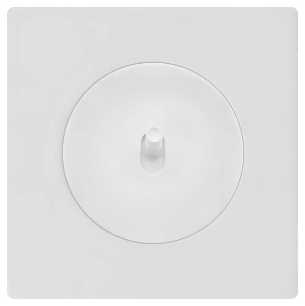 Fontini - Commande Volet Roulant Blanc Glossy DOM - Plaque Simple Blanc