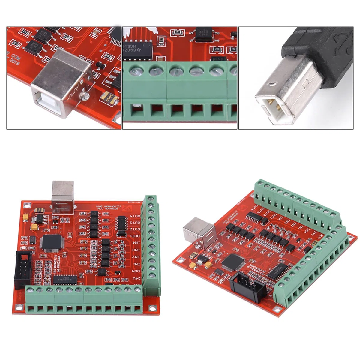 Interface USB Carte de Cartes à Puce, Contrôleur CNC USB Carte de Contrôle de Mouvement 4 Axes, Carte de Dérivation D'interface pour Pilote de Moteur Pas à Pas