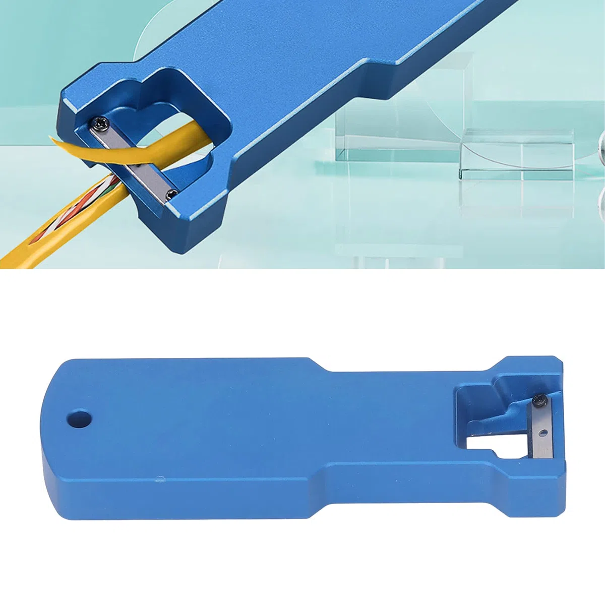 ViaGasaFamido Outil de Dénudage Fibre Optique Professionnel Dénudeur de Gaine et Tube de Faisceau Longitudinal pour Préparation Épissure et Sertissage Câble Télécom Dénudeur Précis et Fiable