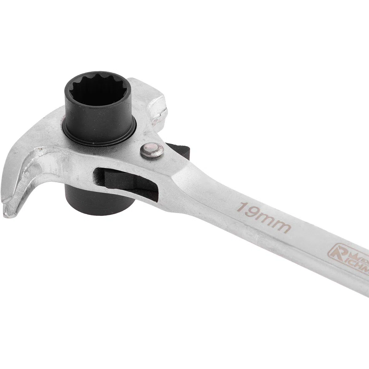 RICHMANN Clé à échafaudage 4 en 1 (19/22 mm) - Marteau + arrache-clous + poinçon conique & cliquet réversible - Cliquet d'échafaudage 12 points - Acier au chrome-vanadium (Cr-V) - avec 72 dents