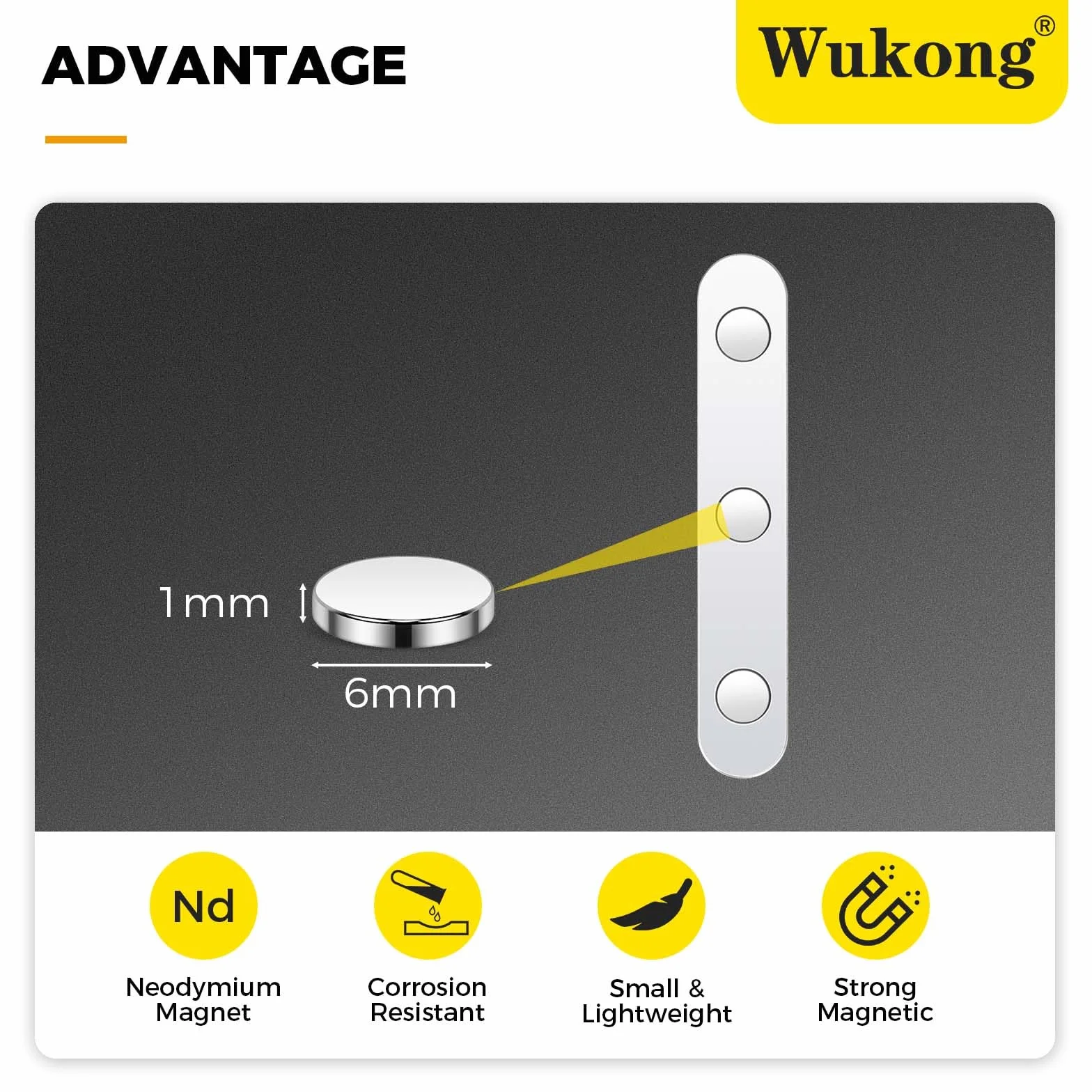 Wukong Aimants pour Moustiquaire – Lot de 36 aimants puissants autocollants et réutilisables pour fixer les moustiquaires aux fenêtres, sans perçage, pour une utilisation intérieure et extérieure