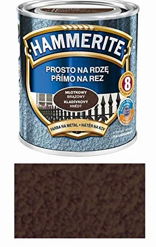 Hammerite - Vernis protecteur pour métaux (0,7 l), couleur martelée, marron