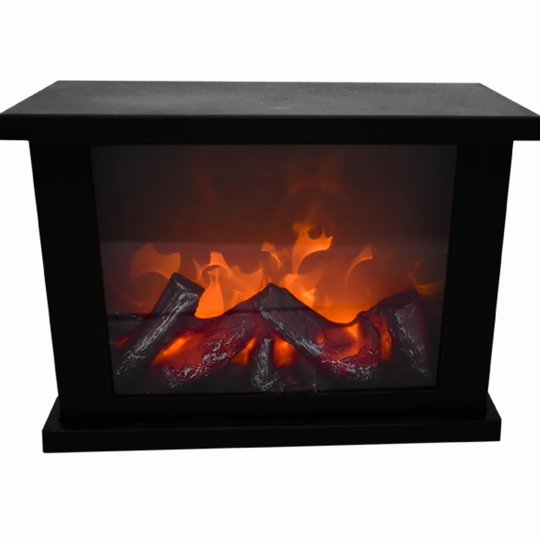 technoline T9800 Cheminée décorative LED 29 cm x 11 cm x 19 cm, plastique, Moderne, Noir
