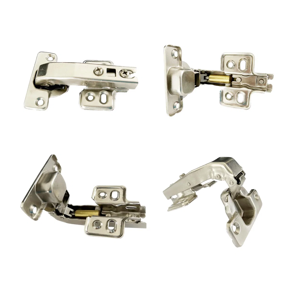 LIKERAINY 95 Degré Crampons Charnière avec Amortisseur pour Porte Charnières à Fermeture Douce pour Portes Placard Meuble Cuisine Lot de 8