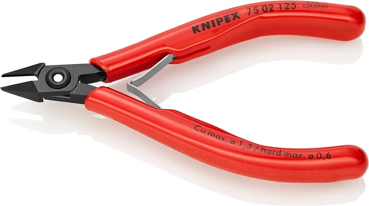 KNIPEX Pince coupante de côté pour l'électronique avec gaines en plastique 125 mm, 75 02 125