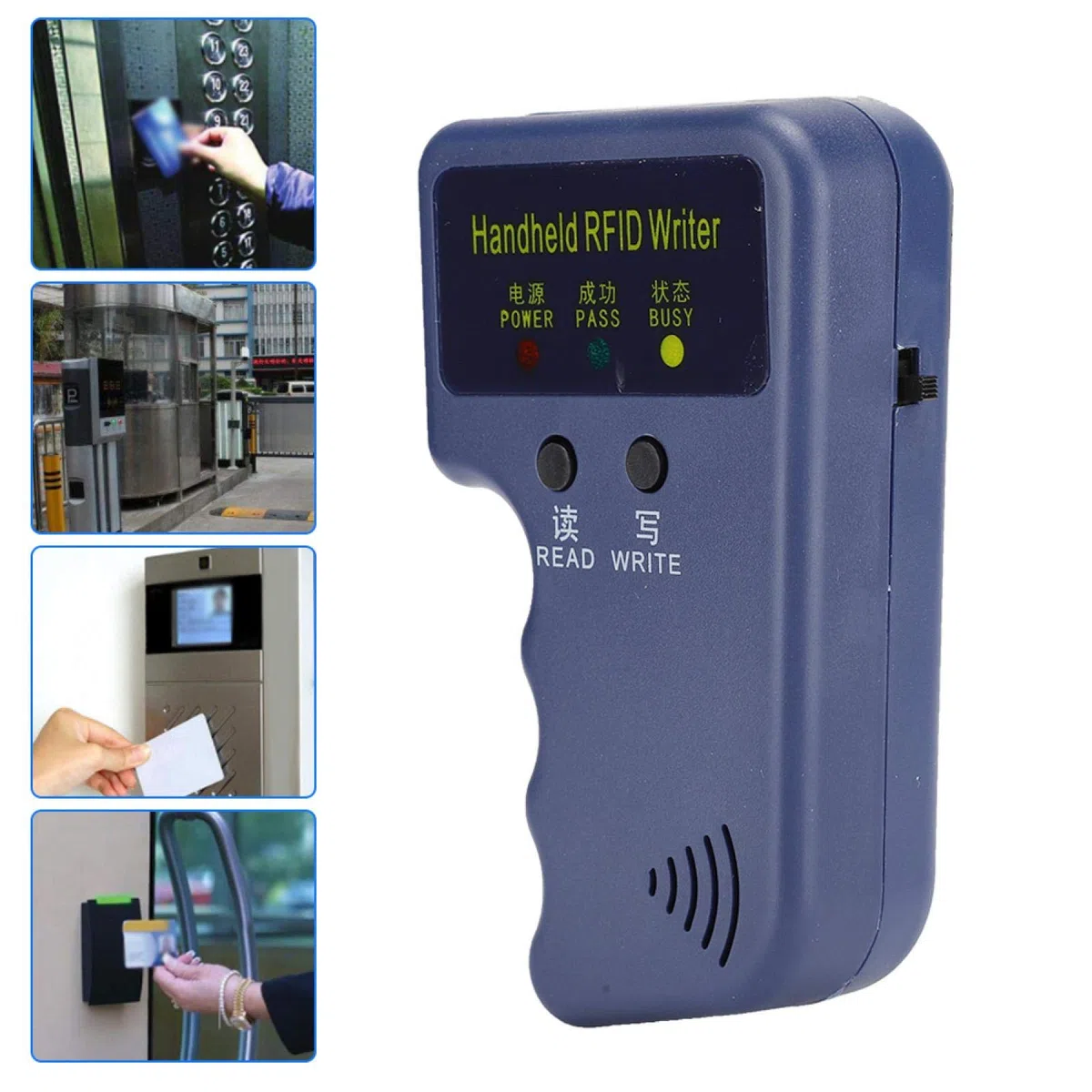 RFID Reader Writer, 125KHz 5W Clé de Poche Key Reader Reader Duplicator Copier ID Reader Reader Writer Programmer with 6 Keychain/6 Card