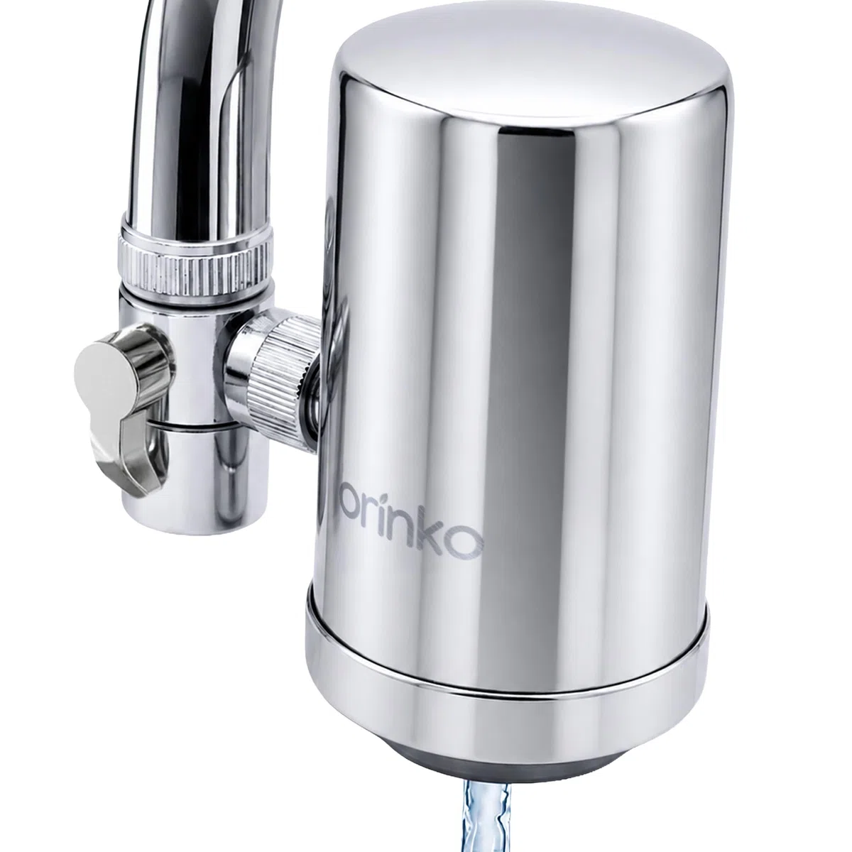 ORINKO Filtre à Eau pour Robinet Universel – Filtre Anti Calcaire, Chlore et Plomb - Purificateur d’Eau Potable 2L/min avec Cartouche Remplaçable – Système De Filtration à Charbon Actif pour Cuisine