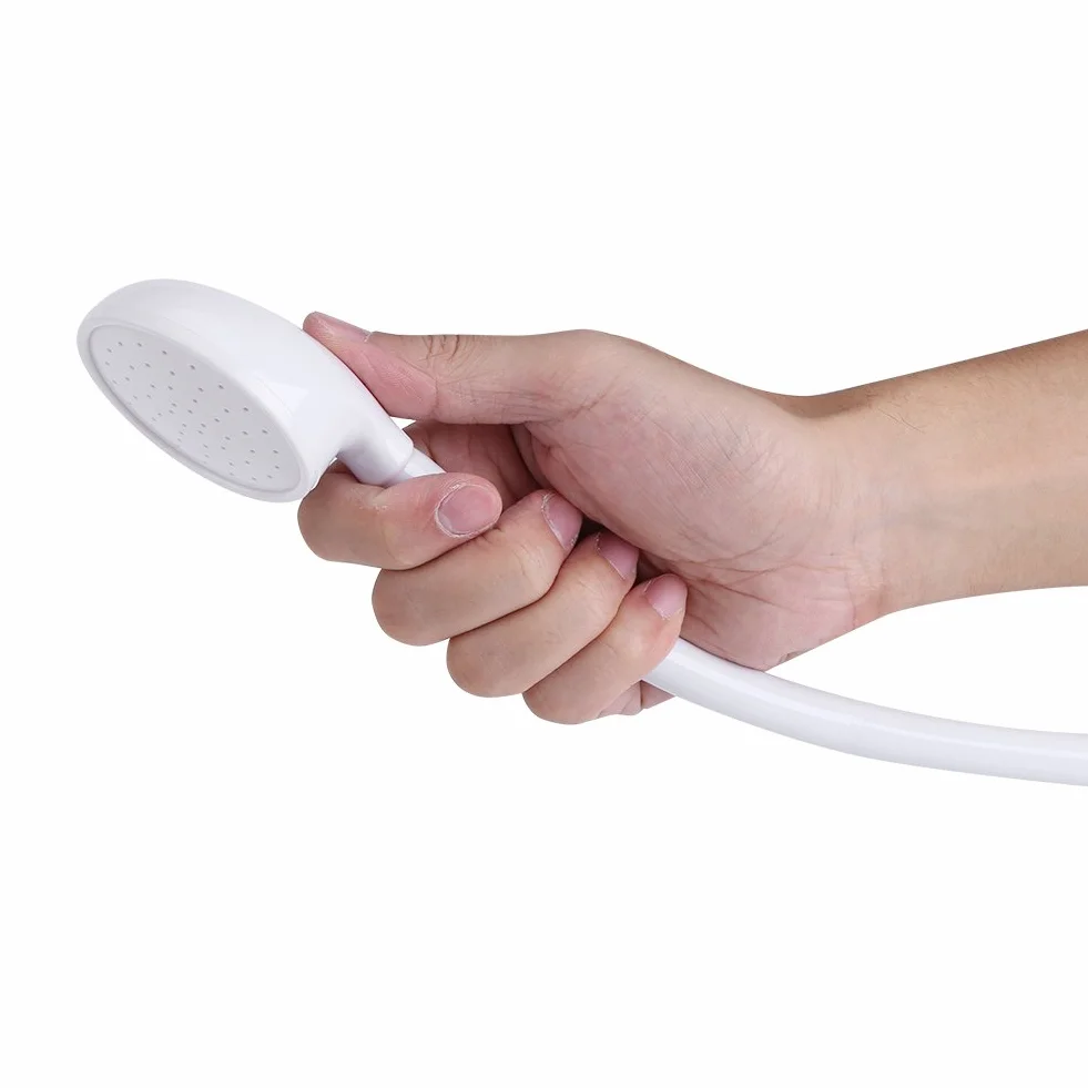 Tuyau de Pulvérisation d'évier, Tuyau d'évier en Caoutchouc Portable, Pulvérisateur de Robinet, Fixation de Tuyau d'évier, Accessoire de Douche pour Lavage de Chien, pour Le Bain(Tête Unique)