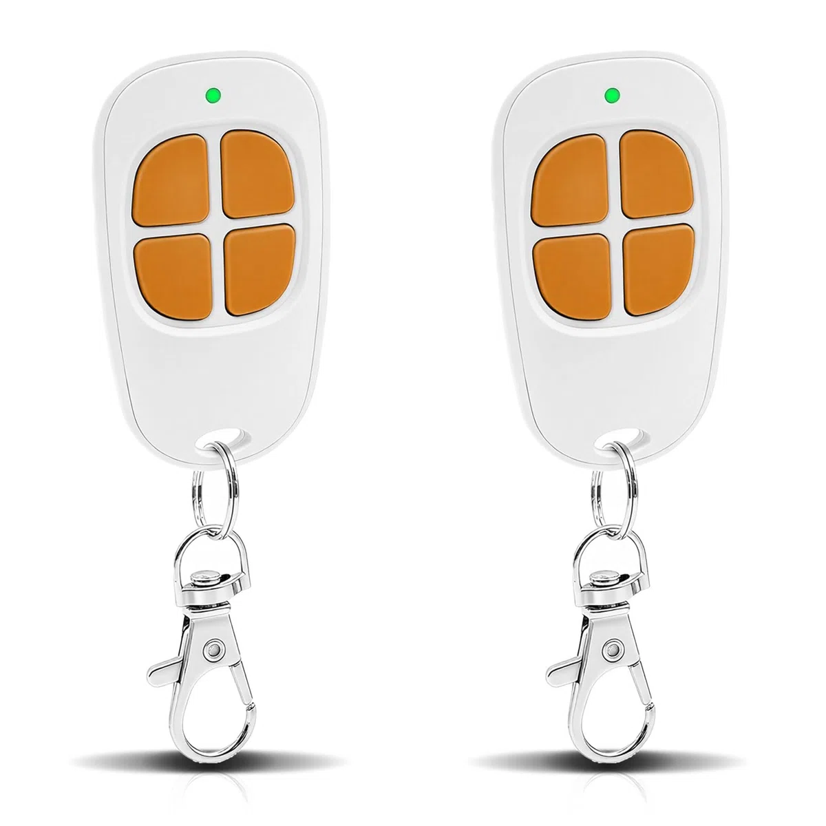 SCS Sentinel Lot de 2 télécommandes 4 canaux 433,92 MHz pour Portail et Garage, télécommande Sentinel Compatible avec AAM0085, sûre, Durable et Facile à Programmer, Orange
