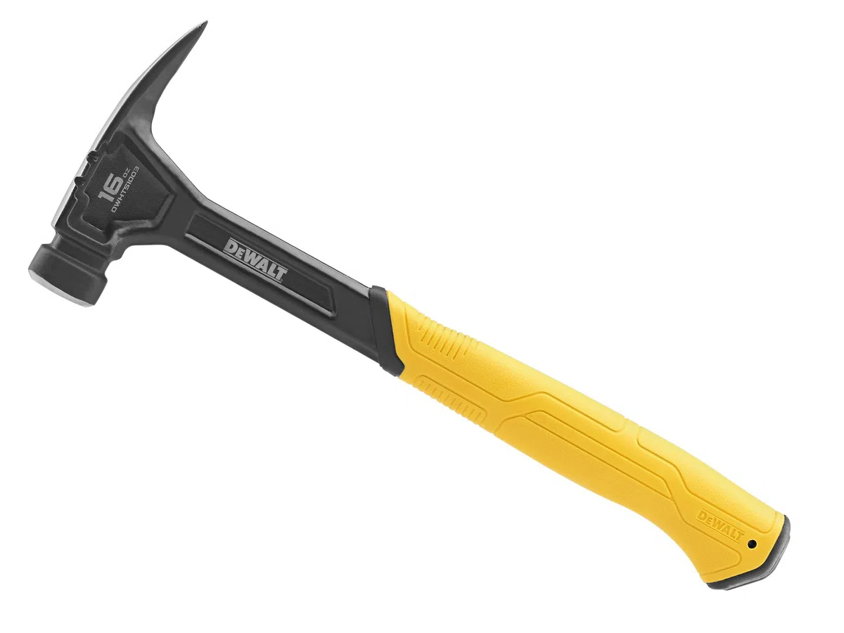 Dewalt Marteau à tête lisse 454 g, construction en acier monobloc et manche en acier épais traité thermiquement pour une durabilité sur tous les chantiers