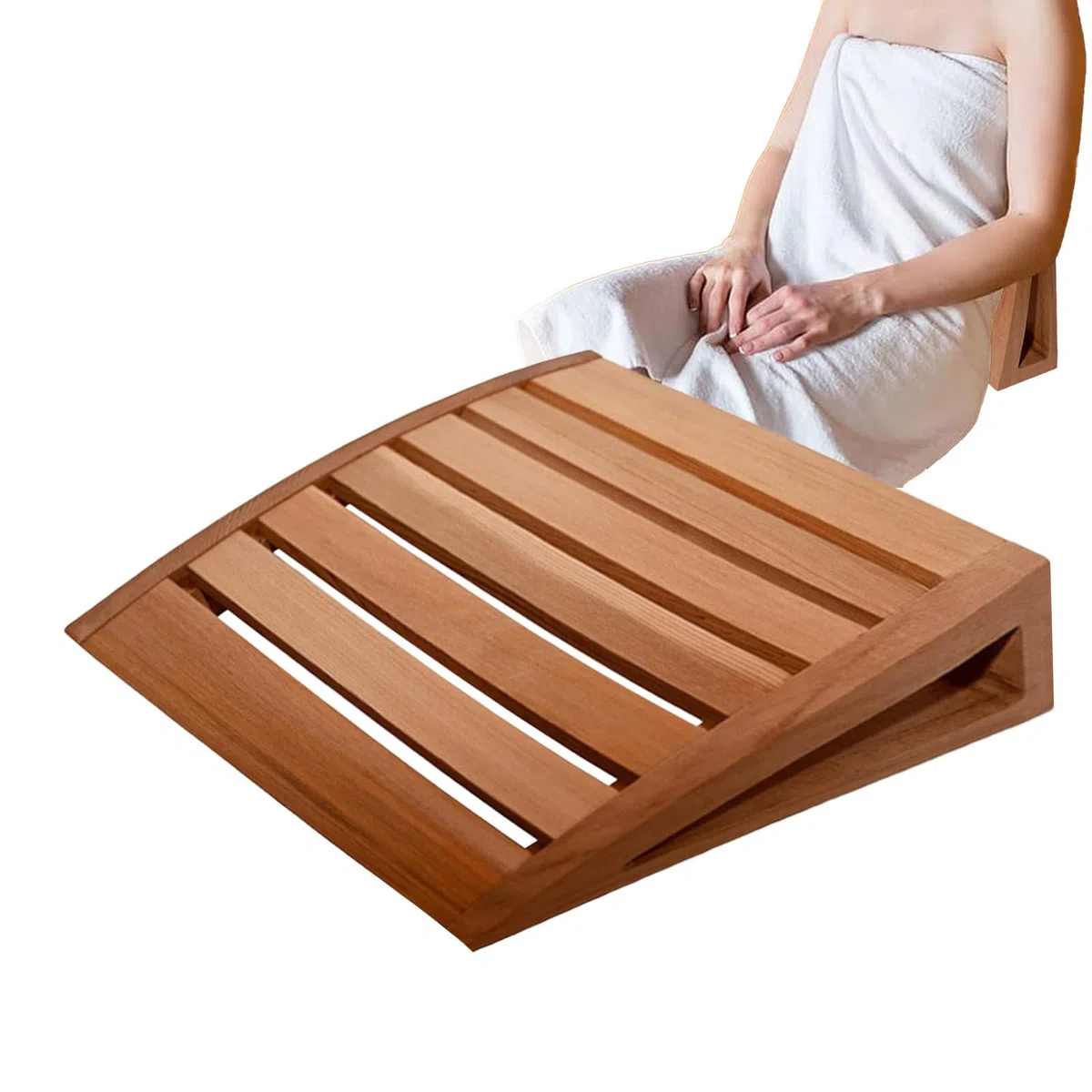 Coussin de nuque pour sauna, antidérapant, respirant, multifonction, en bois, pour sauna, appuie-tête et dossier – pour femmes, hommes, adultes, maison, spa, chambre, repos, relaxation