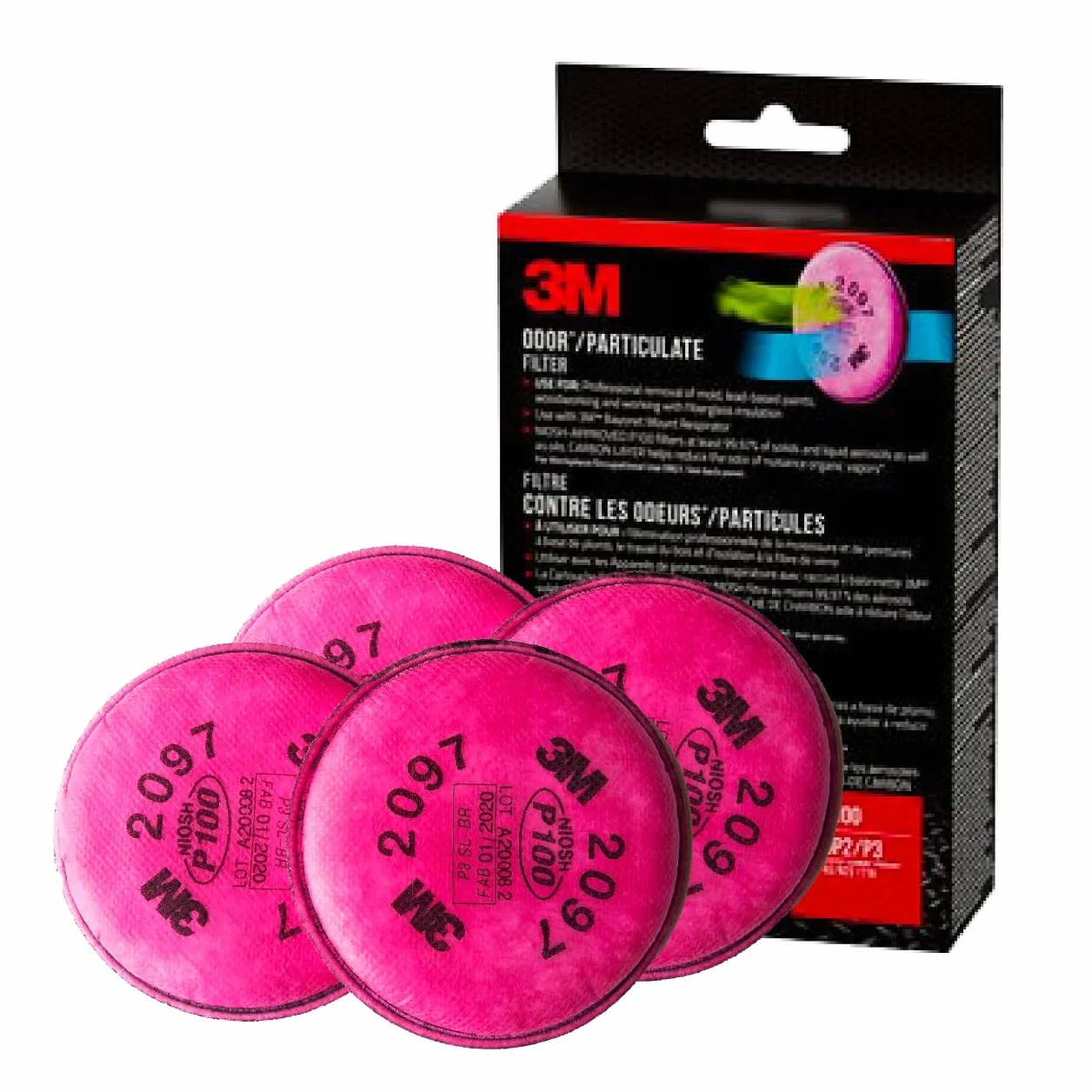 3 m P100 filtre à particules avec 10,1 pouces Niveau Bio Vapor Release, 2097PA1-A