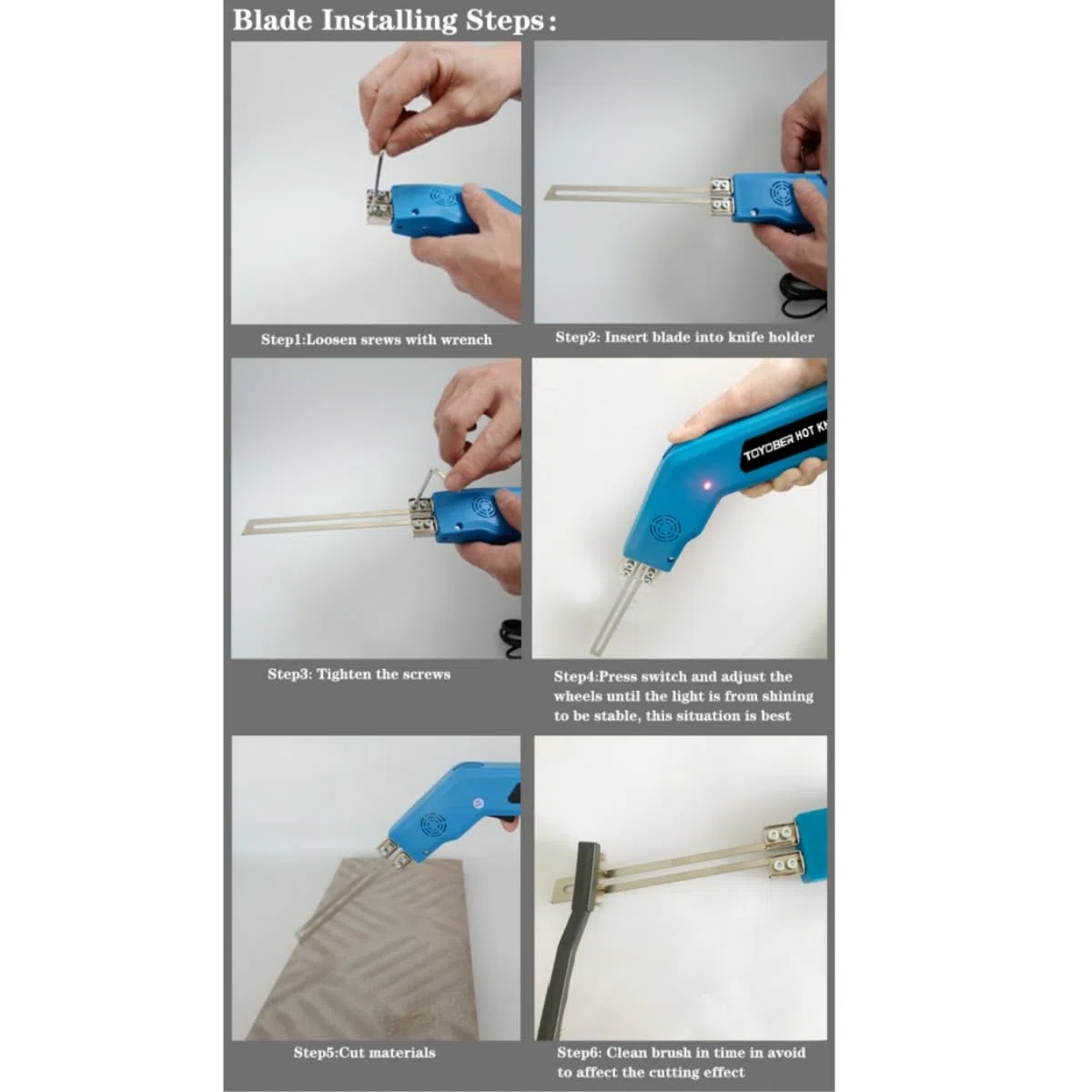 Kit d'outils de coupe en polystyrène pour couteau chauffant électrique