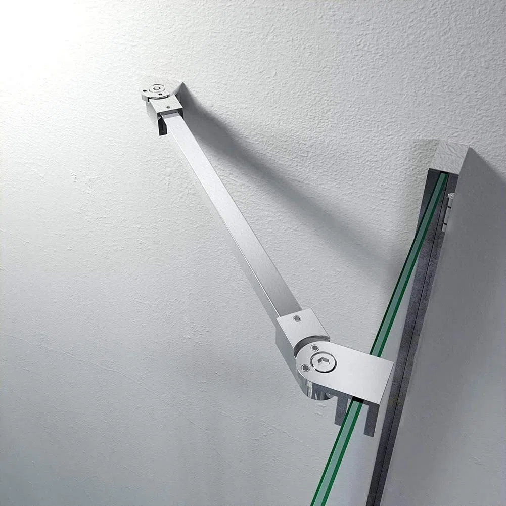 40 cm en acier inoxydable sans cadre Porte de douche Panneau fixe Wall-to-glass Barre de support pour 6mm 8mm 10mm en verre épais M-home