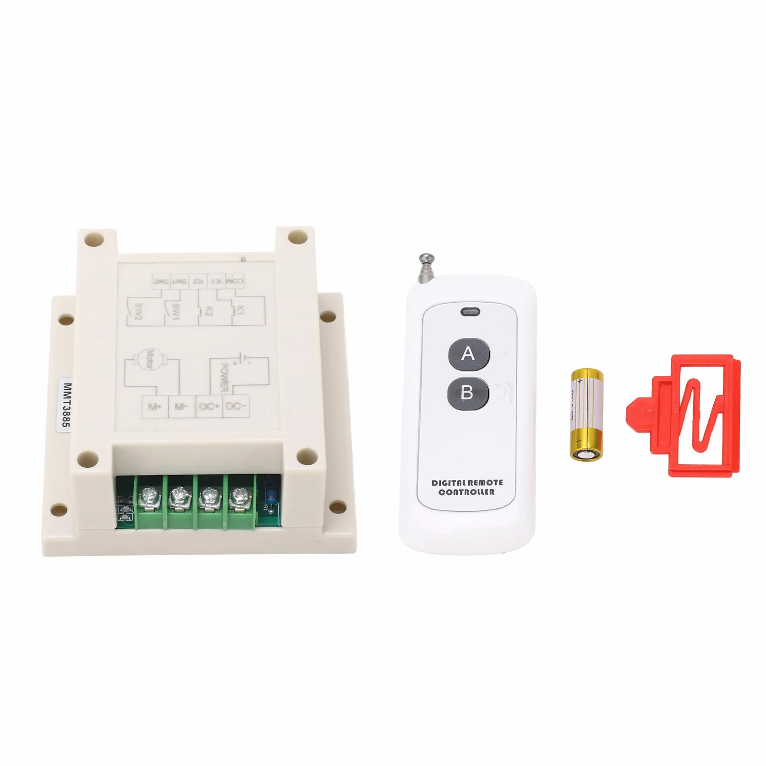 Oumefar Module de Commande de Moteur à Courant Continu, Contrôleur de Moteur Avant et Arrière à Distance 10A pour Serrures électriques, Matériau ABS