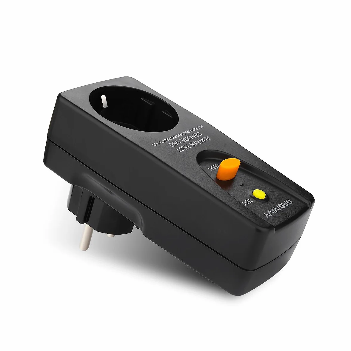 Disjoncteurs Adaptateur RCD de sécurité 16 AMP RCD Plug pour Appareils Ménagers et Outils - Noir