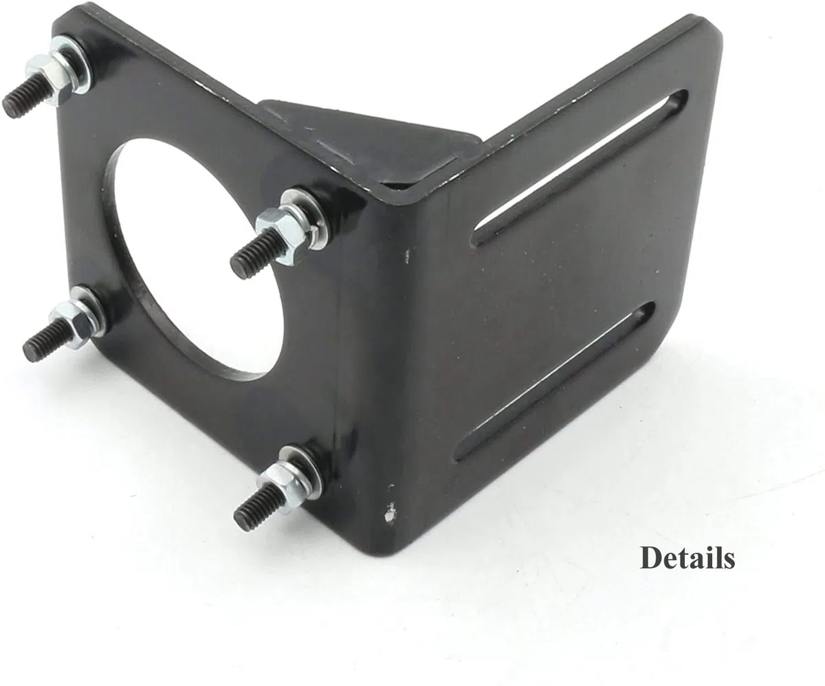 RATTMMOTOR Nema 23 Lot de 4 supports de moteur pas à pas plats de 57 l avec vis en aluminium/acier, NEMA 23 (4 pièces)