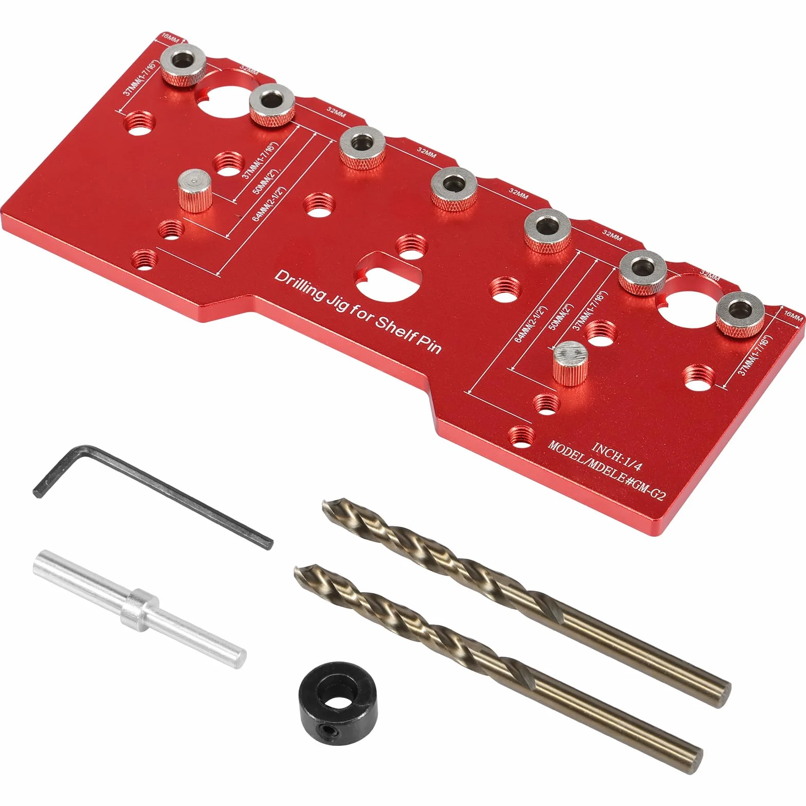 Gabarit de perçage pour étagère avec guide de perçage pour trous droits, matériel de cabinet, outils de menuiserie, accessoire pour outil électrique avec système de trous de poche pour coulisseau de
