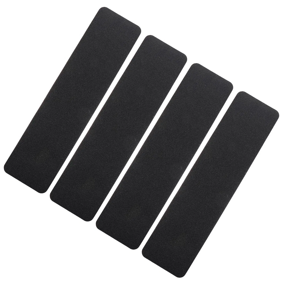 Beavorty Lot de 4 Bandes Antidérapantes en Pvc Noir pour Escaliers Intérieurs et Surfaces Décoratives, Adhésif Imperméable et Anti-âge pour Sécurité Renforcée