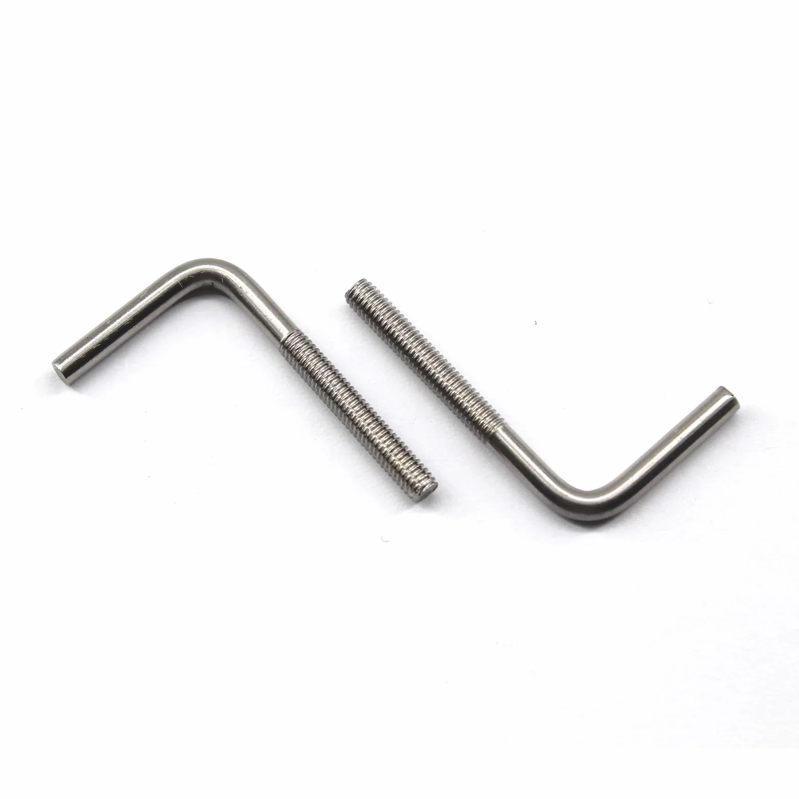 (Lot de 10) M8x100mm boulons d'ancrage en forme de L en acier inoxydable 304 à angle droit longs et carrés
