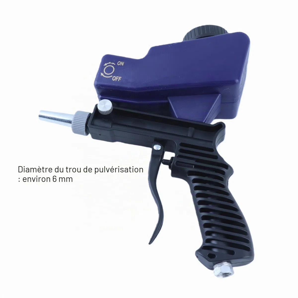 Sableuse à Alimentation par gravité, 70-150 PSI 6000 Tr/min Kit de Pistolet de Sablage à Main, Pistolet de Sablage à Air comprimé pour Nettoyer la Rouille, la saleté, le Décapant d