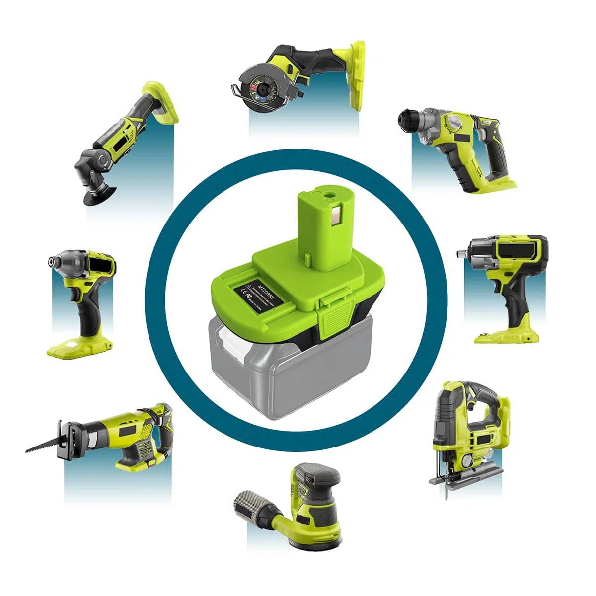 Namvo Convertisseur de Batterie au Lithium pour Adaptateur de Batterie Makita 18 V Compatible avec Batterie Ryobi 18 V