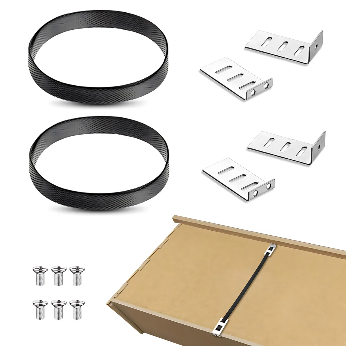 Kit de réparation de tiroir 2 pièces – Fixation rapide pour tiroirs affaissés ou cassés, supports de tiroir pour le fond des tiroirs affaissés, sangles de renfort et supports pour chambre à coucher