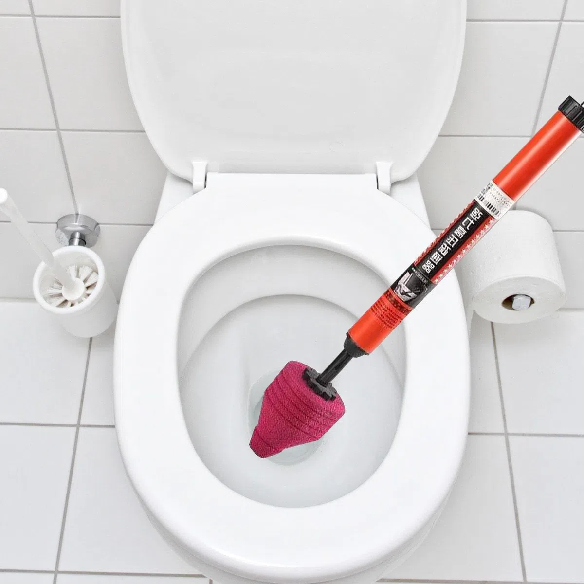 Déboucheur de toilettes haute pression | Outil de plomberie haute pression | Déboucheur de toilettes robuste | Déboucheur de toilettes avec poignée ergonomique pour déboucher les toilettes, les