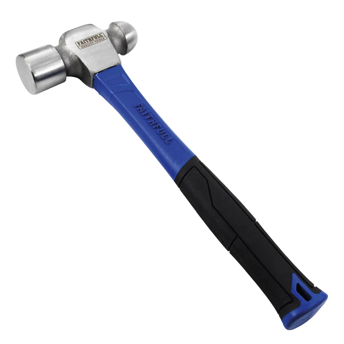 Faithfull Marteau à panne sphérique 1,36 kg – Manche en fibre de verre haute résistance avec tête en acier poli et poignée ergonomique antidérapante pour le travail des métaux, l'ingénierie, les