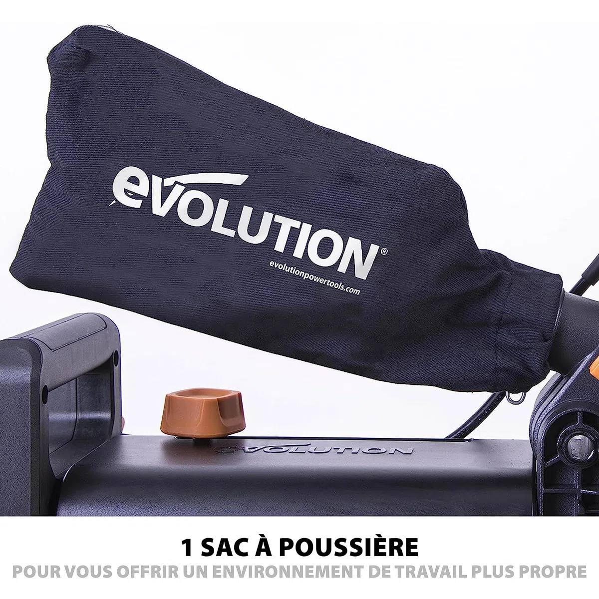 Evolution Power Tools R210SMS Pack d’accessoires pour scie à onglets, comprend 2 pinces de serrage, un sac à poussière et un adaptateur pour port d’aspiration, 210 mm