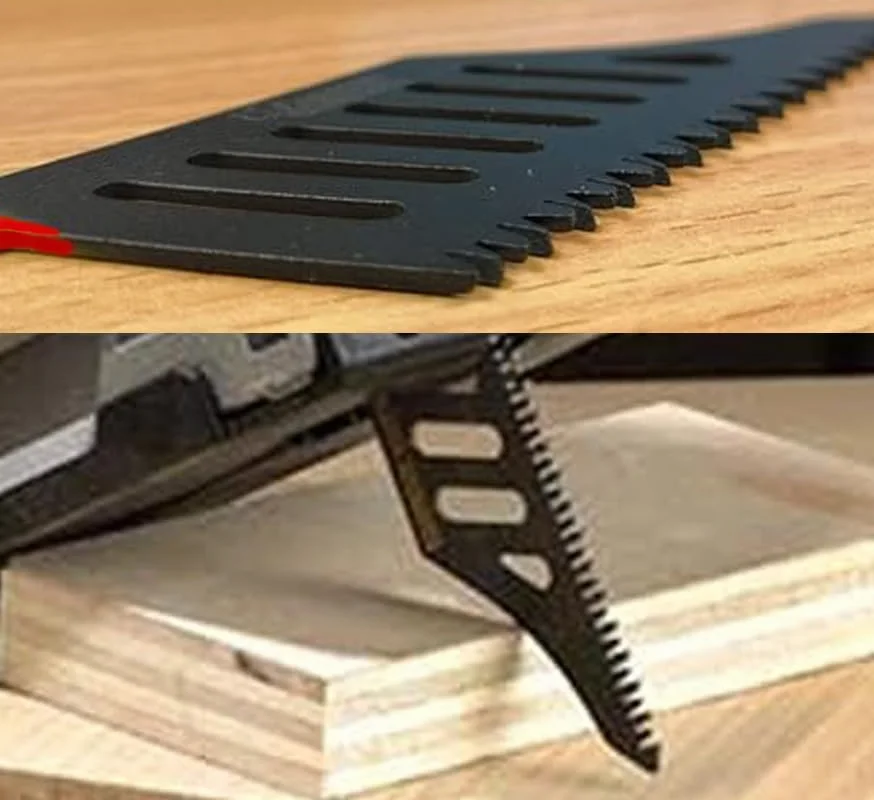 Lot de 5 lames de scie sauteuse Outil de coupe 112 mm 11TPI Lames de scie sauteuse Cutter pour bois plastique Outil de coupe rapide Lames de scie partie