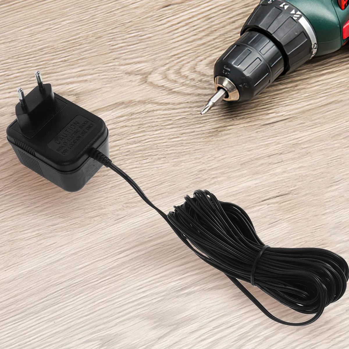 Adaptateur Secteur pour Sonnette de Porte 24v500mah Compatible Divers Systèmes de Sonnette, Câble Long, Design Élégant en Plastique Noir pour Usage Domestique