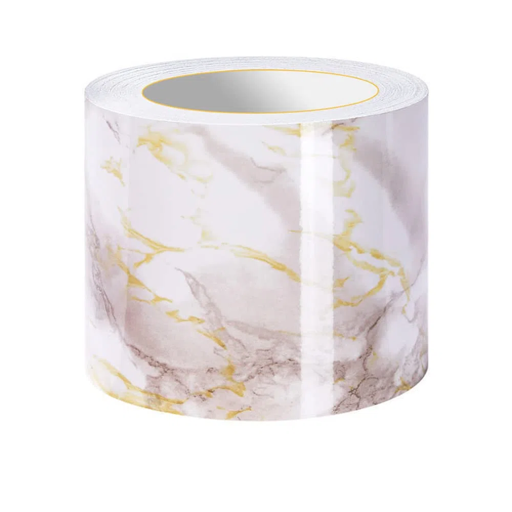 Frises Autocollantes DéCoratives Bordure De Papier Peint Frise Murale Adhesive Pour Cuisine, Salle De Bains,Chambre DéCoration Murale Fissure De Cendres 15cm X 500cm
