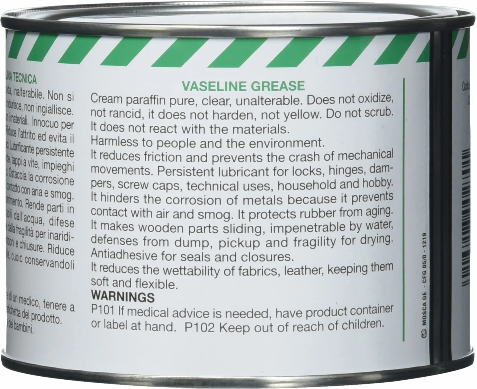 Graisse de vaseline technique de 500 ml.