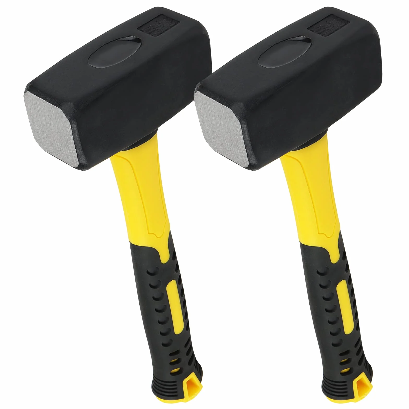 NGOSUET Marteau de Maçonnerie 1500g - Lot de 2 Pièces - Acier Haute Qualité avec Poignée Fibre de Verre Antidérapante - 265mm pour Travaux de Construction et Bricolage