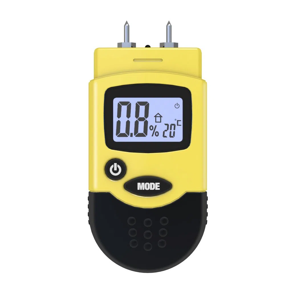 TROTEC BM12 Humidimètre - Testeur d'humidité à broches professionnel, compact, écran lumineux rétro-éclairé - pour bois de chauffage, matériaux divers