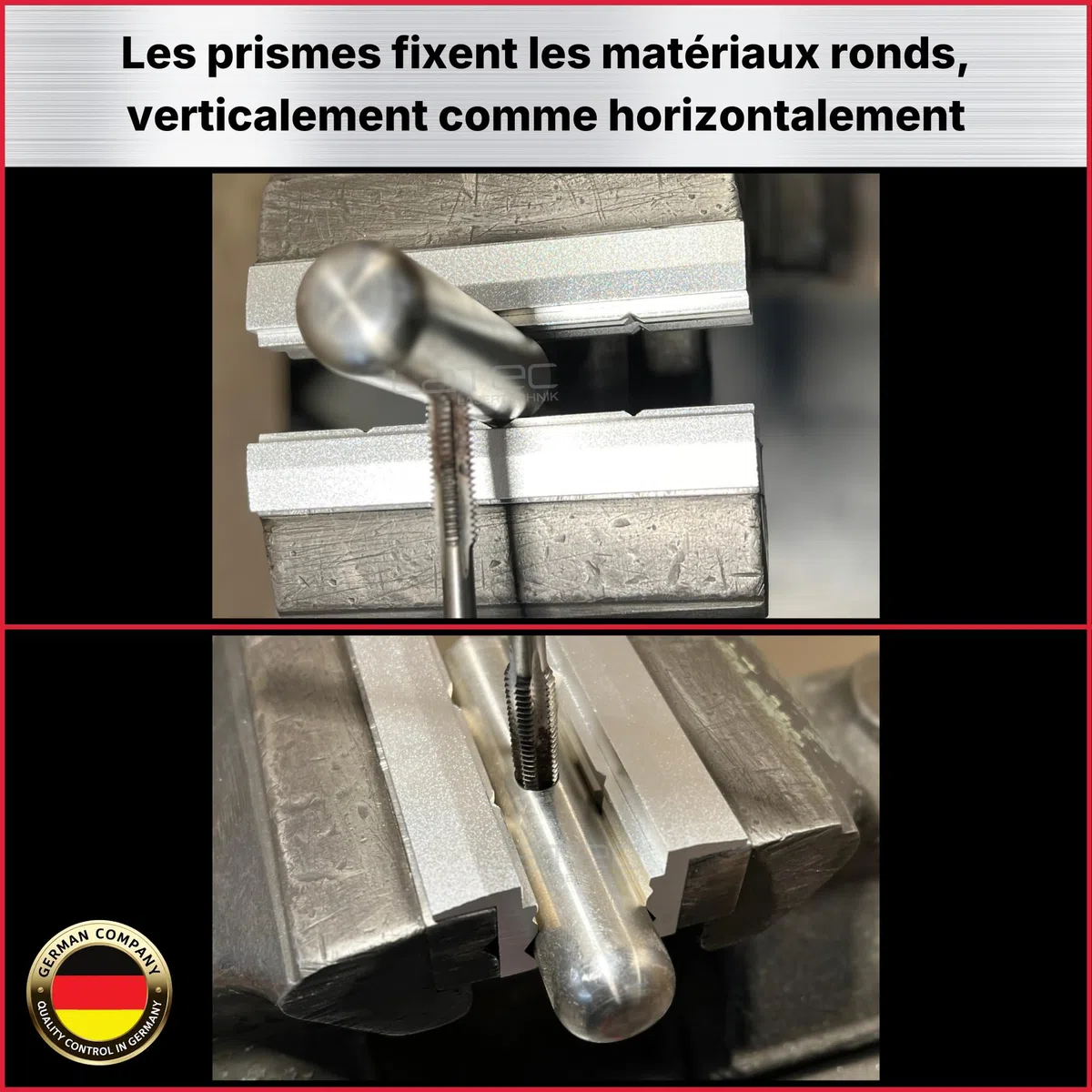 Mors de protection pour étau 150 mm – haute qualité, fixation magnétique, pour matériaux ronds et plats, aluminium anodisé, 2 mors doux, entreprise allemande