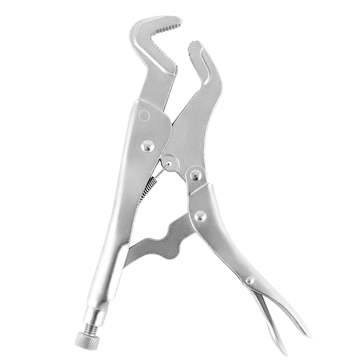 QWORK Pince à nez de perroquet de 22,9 cm en acier au chrome-molybdène avec mâchoire de verrouillage réglable, poignée antidérapante
