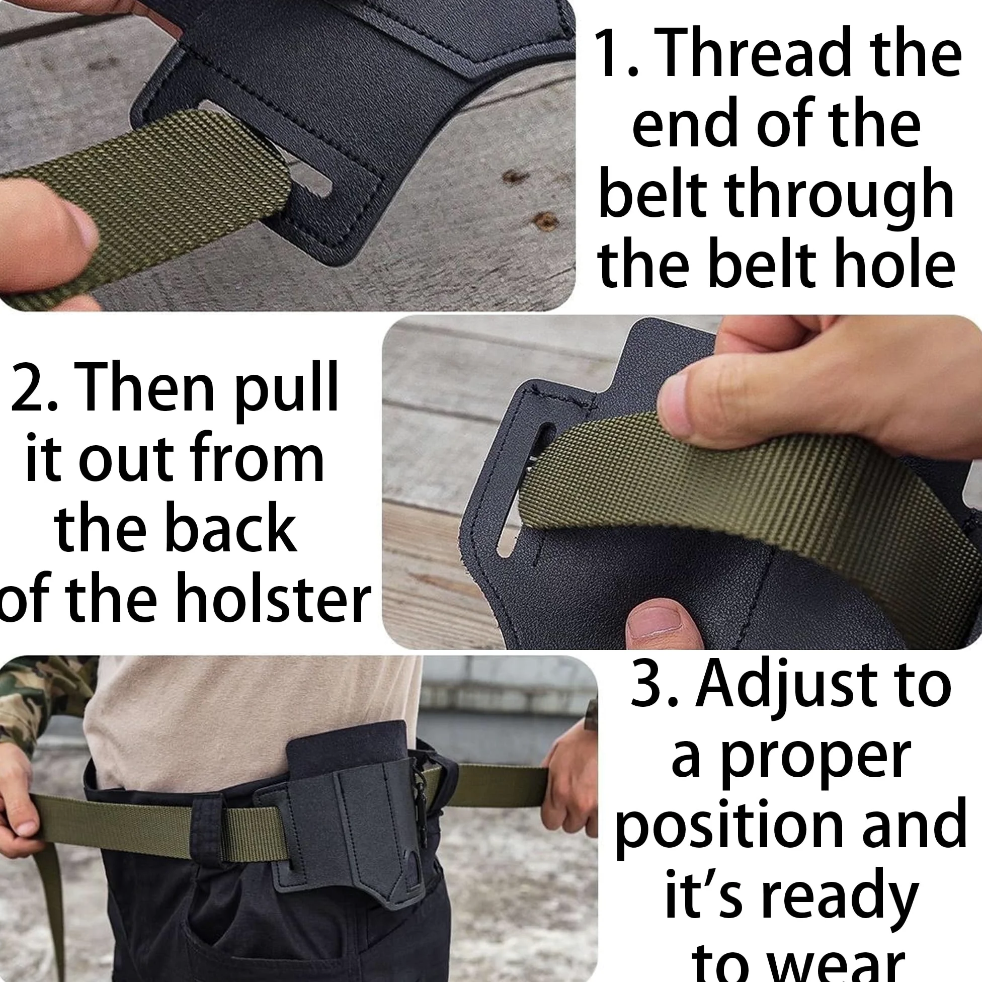 Organisateur de Gaine en Cuir EDC, Gaine Multifonction Taille Boucle de Ceinture avec Porte-clés, Organisateur de Poche avec Porte-Stylo, Gaine de Lampe de Poche, Outils de Camping en Plein air