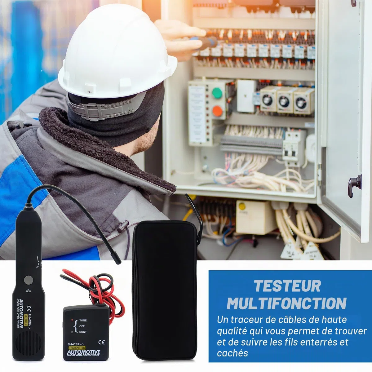 Testeur De Circuit, Testeur De Câble, Traceur De Fils, EM415PRO L'appareil De Contrôle De Câble, Detecteur De Cable Electrique, Détecteur Circuit Automobil, Câble Tracker, Traceur De Câble Portable