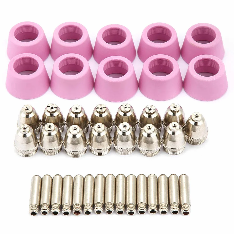 AG60 SG55 Lot de 40 accessoires pour coupe-plasma, buses de découpeur plasma, consommables, buses d'électrode, tasses