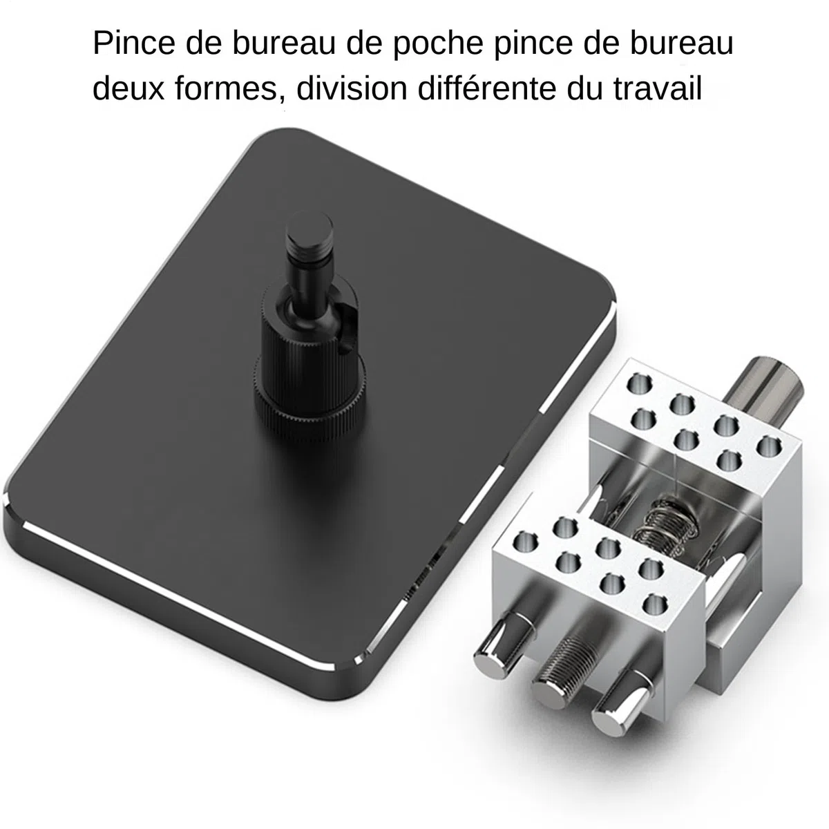 Étau Mini | Petit Étau d'Établi 2-en-1,Presse Anti-Dérapante de Précision à Libération Rapide Outil de Perçage Lourd pour Travail du Métal, du Bois, Bijouterie, Atelier et Garage