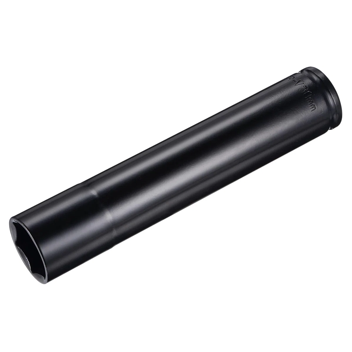 sourcing map Douille Impact 30mm 1/2" Empreinte Profondeur Traité thermiquement douille à choc CR-V Acier 200mm (8") Longueur 6 points Dimensions métriques