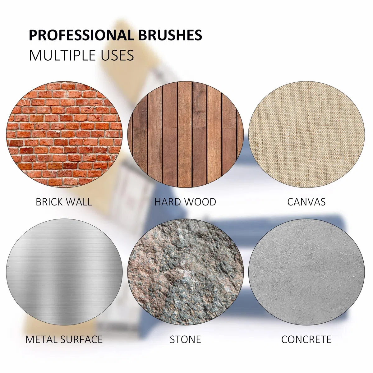 Genixart Lot de 3 pinceaux extensibles pour murs et plafonds - Pinceaux à manche long pour bois - Pinceaux de maçonnerie multi-angles réglables pour peinture et chaux