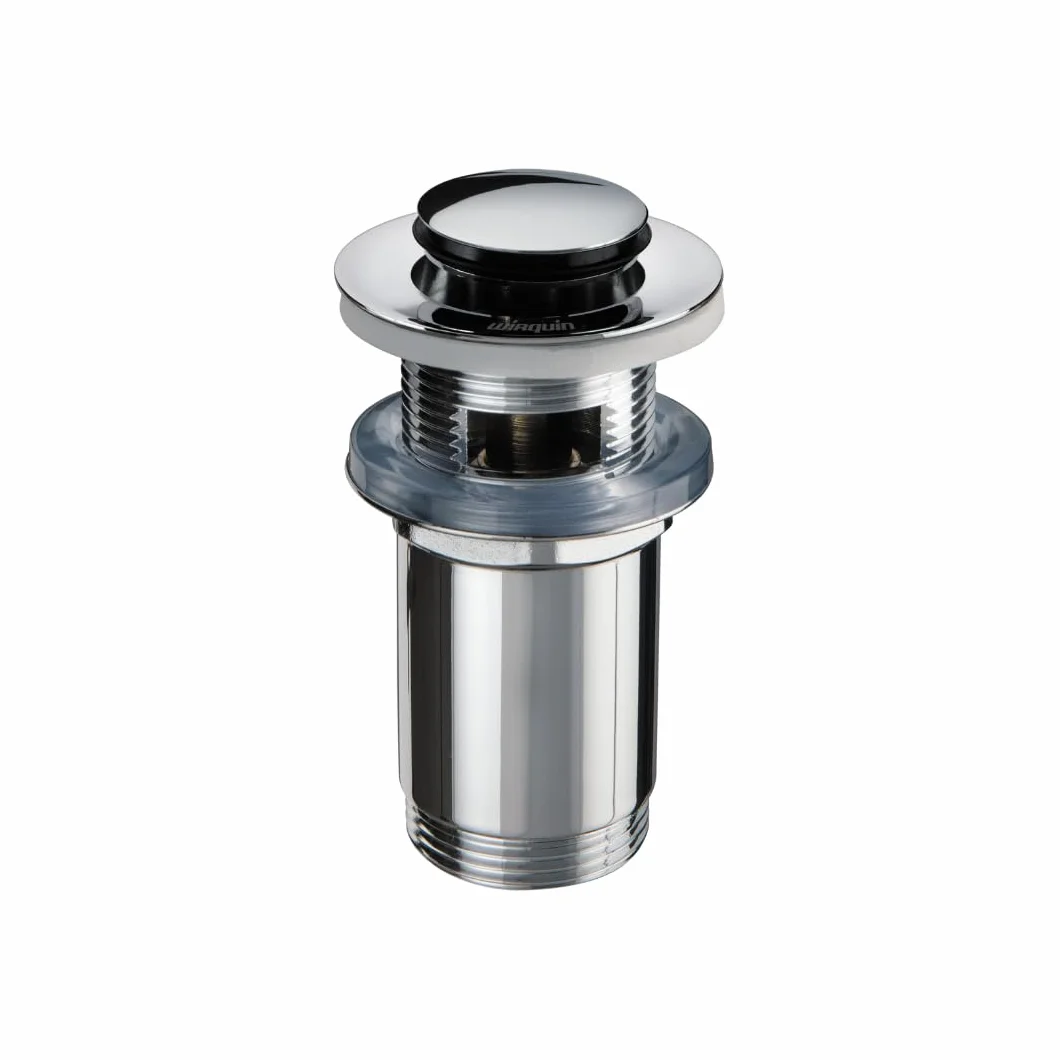 Wirquin 30723417 Bonde de lavabo laiton chromé avec système Quick-Clac avec corps de bonde